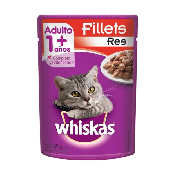 WHISKAS POUCH FILETE RES 1+  X85G