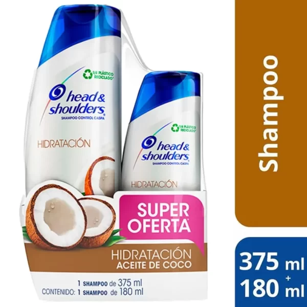 SHAMPOO H&S ACEITE COCO X375ML+180ML