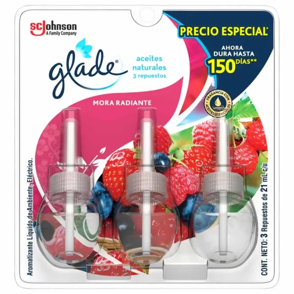 AMBIENTADOR GLADE MORA RADIANTE RPT X3UN