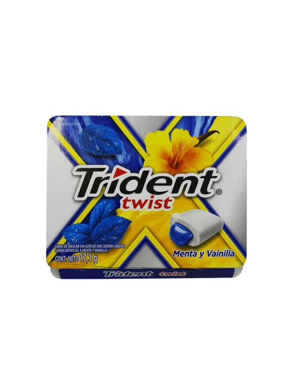 CHICLE TRIDENT TWIST MENTA-VAINILLA X9UN