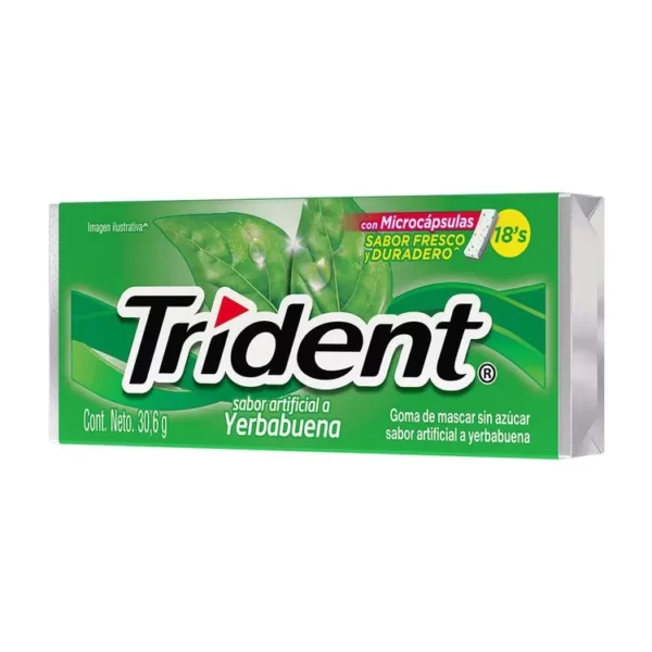 CHICLETS TRIDENT YERBABUENA X18UN