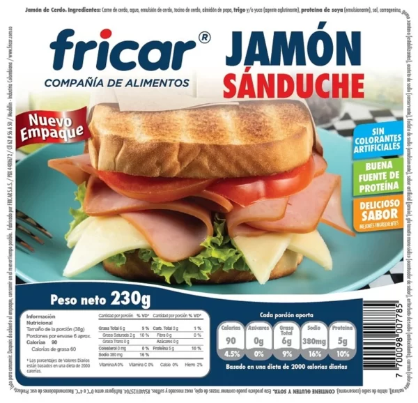 JAMON SANDUCHE FRICAR X230G