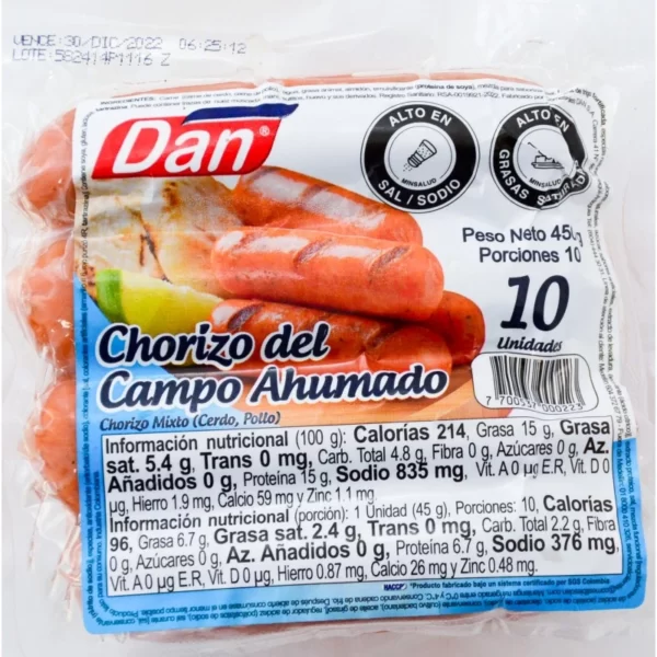 CHORIZO CERDO DAN X450G