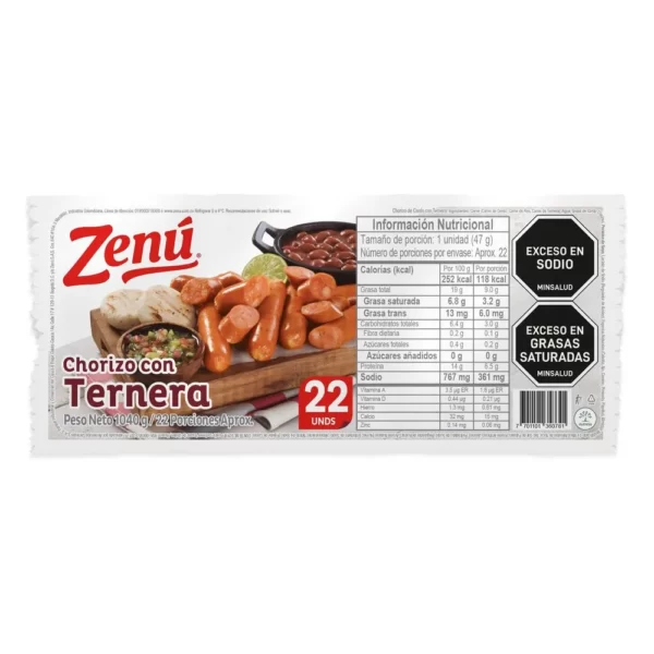 CHORIZO CON TERNERA ZENU X22UN