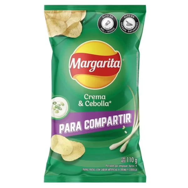 PAPA MARGARITA CREMA & CEBOLLA X 110 G